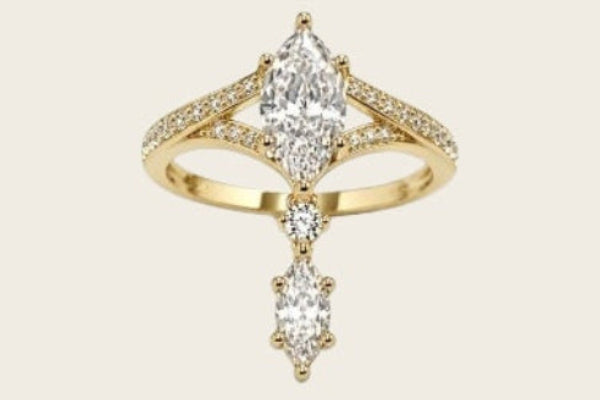 Marquise Celestial Drop Ring