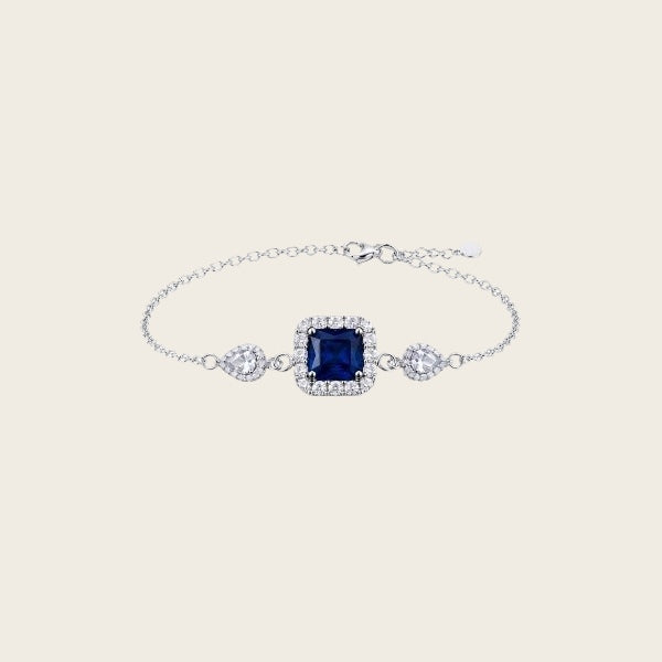 Sapphire Elegance Chain Bracelet
