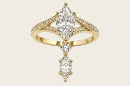 Marquise Celestial Drop Ring