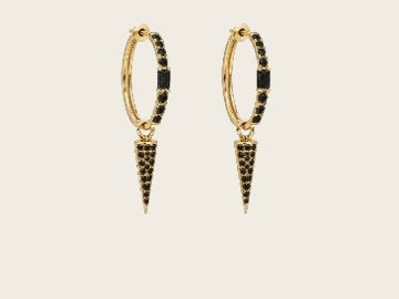 Black Hoop Earring